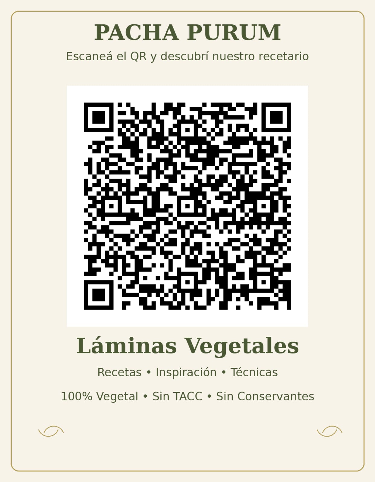 Código QR del recetario Pacha Purum