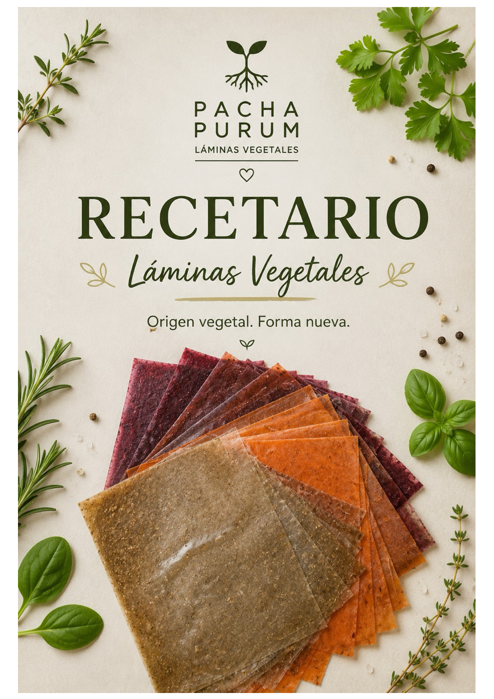 Recetario Láminas Vegetales Pacha Purum
